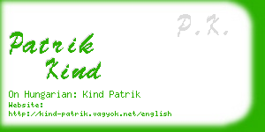 patrik kind business card
